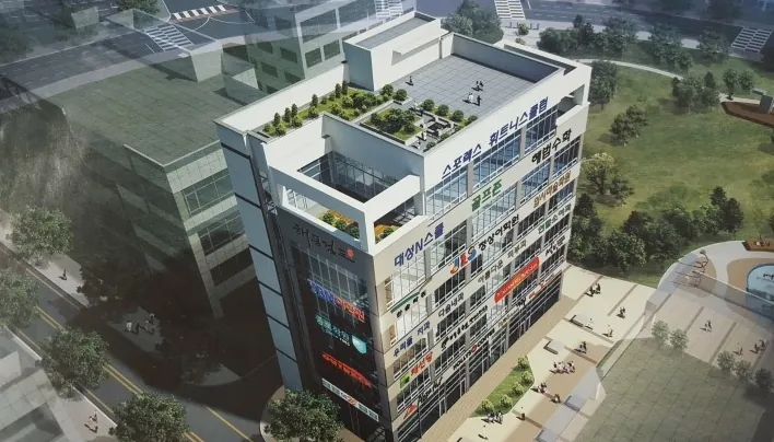 경기도 시흥시 배곧제일프라자 상가 건물 전경